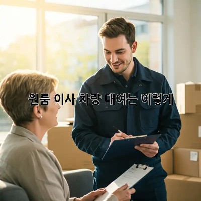 원룸 이사? 차량 대여는 이렇게!