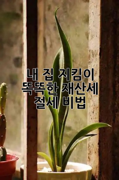 내 집 지킴이🏡 똑똑한 재산세 절세 비법💯