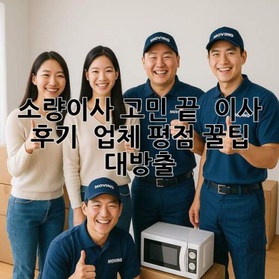 소량이사 고민 끝! 📦 이사 후기 & 업체 평점 꿀팁 대방출 🍯