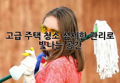 💎고급 주택 청소💎: 섬세한 관리로 빛나는 공간✨