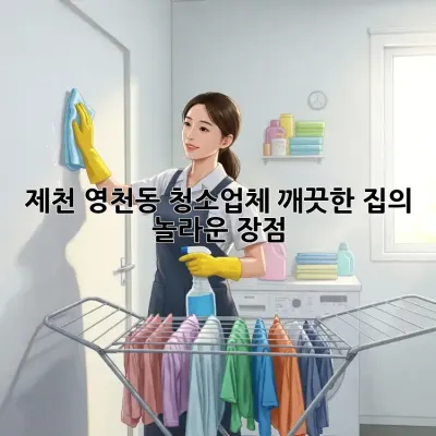 제천 영천동 청소업체, 깨끗한 집의 놀라운 장점!